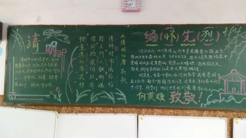 河北省鸡泽县双塔学区清明节安全文明祭扫教育活动